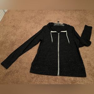 Speckled Black/White Zip up Hoodie